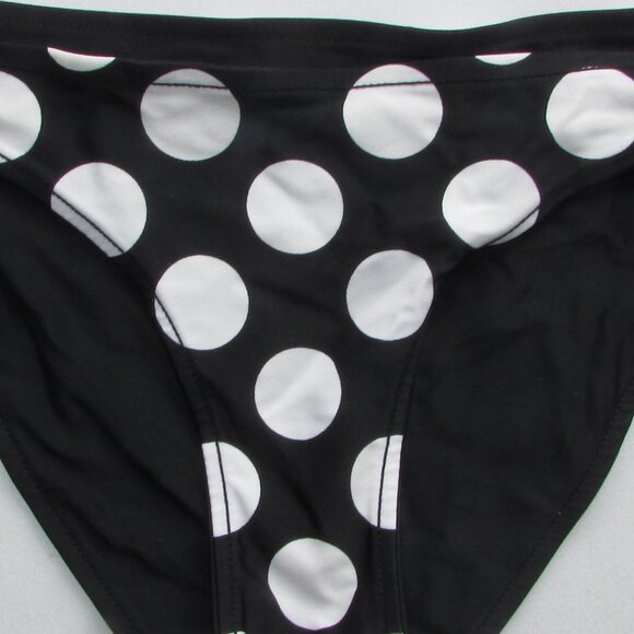 Reversible Black and White Polka Dot Bikini Bottoms - Picture 2 of 5